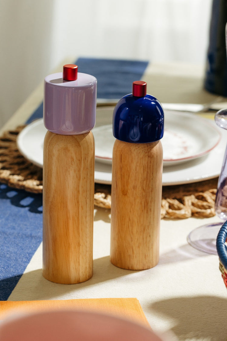 MÆGEN Lilac and Red Salt & Pepper Grinder - Large