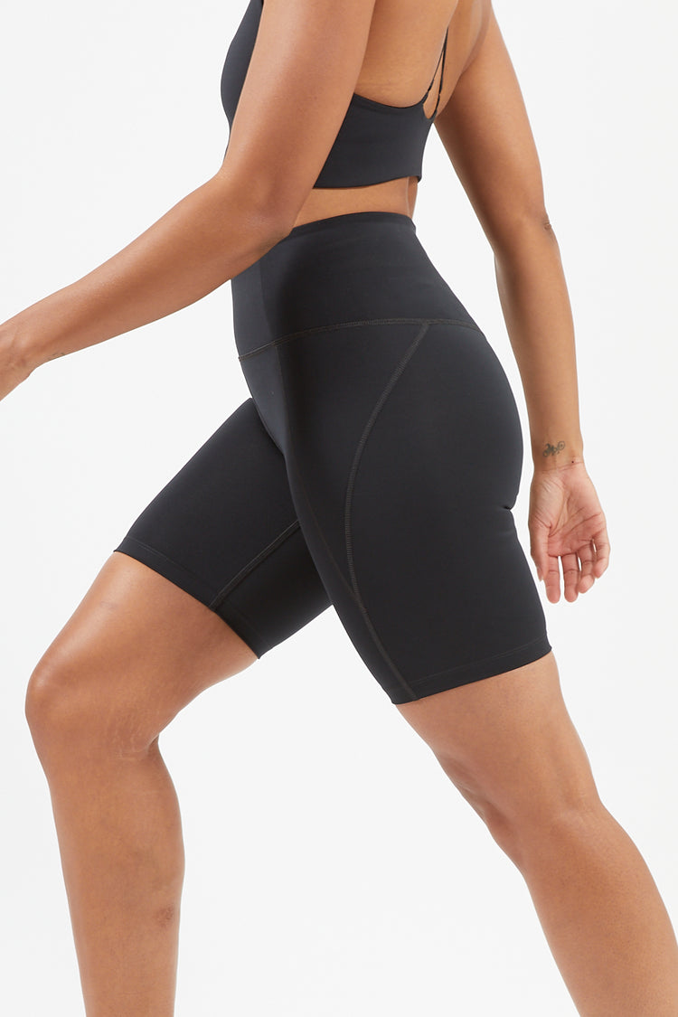 Girlfriend Collective Black High Rise Bike Shorts