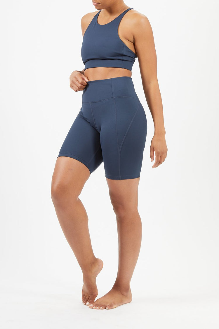 Girlfriend Collective Midnight Navy High Rise Bike Shorts