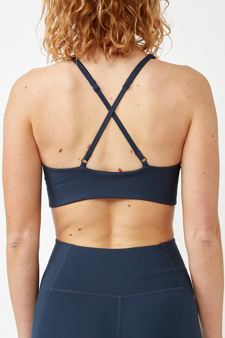 Girlfriend Collective Midnight Navy Topanga Sports Bra