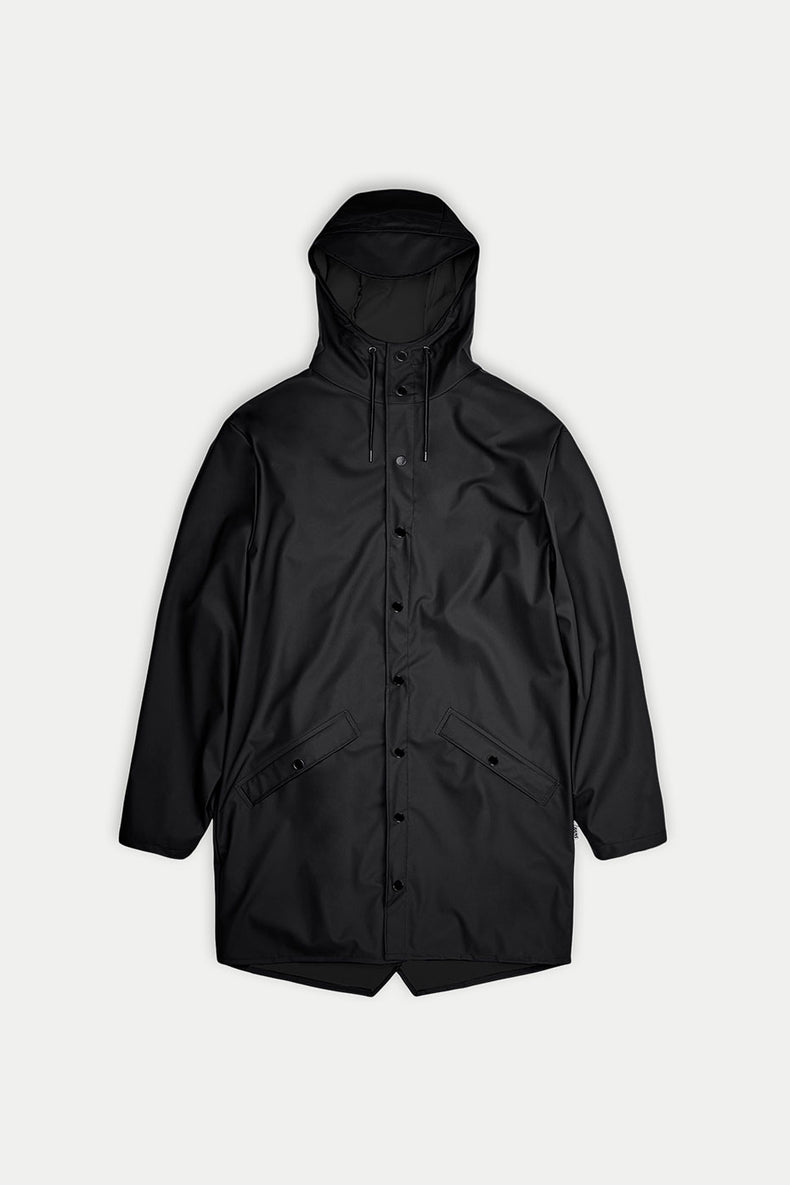 Rains Black Long Jacket