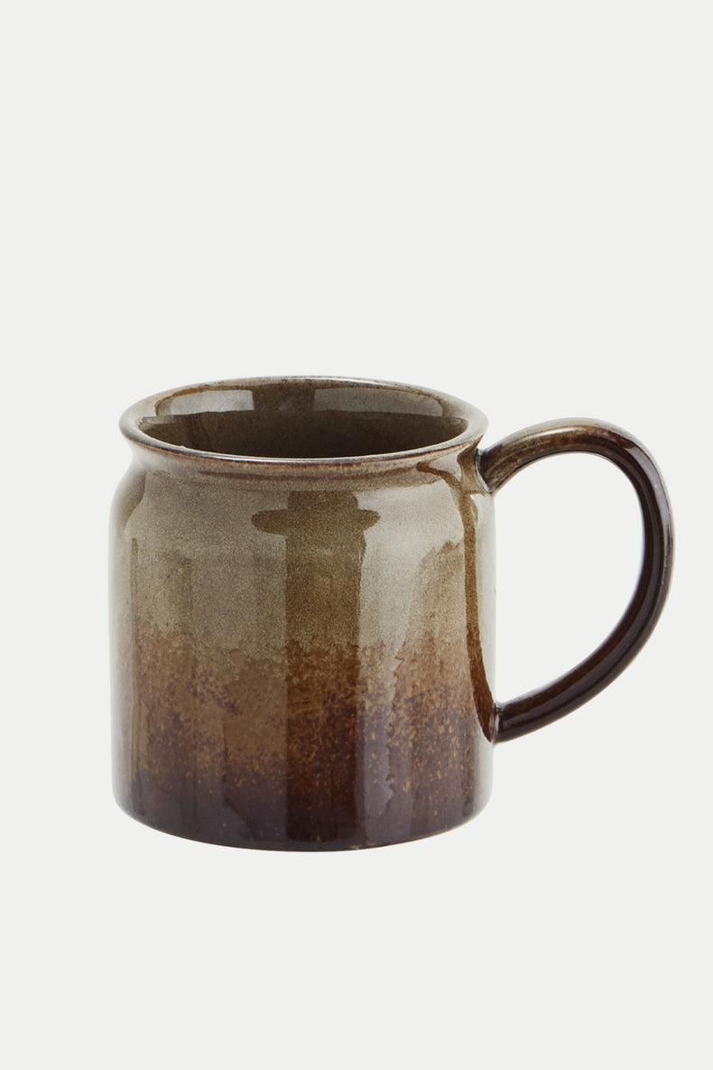 Madam Stoltz Brown Coloured Stoneware Mug