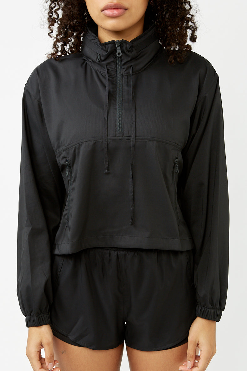 Girlfriend Collective Black Hummingbird Windbreaker