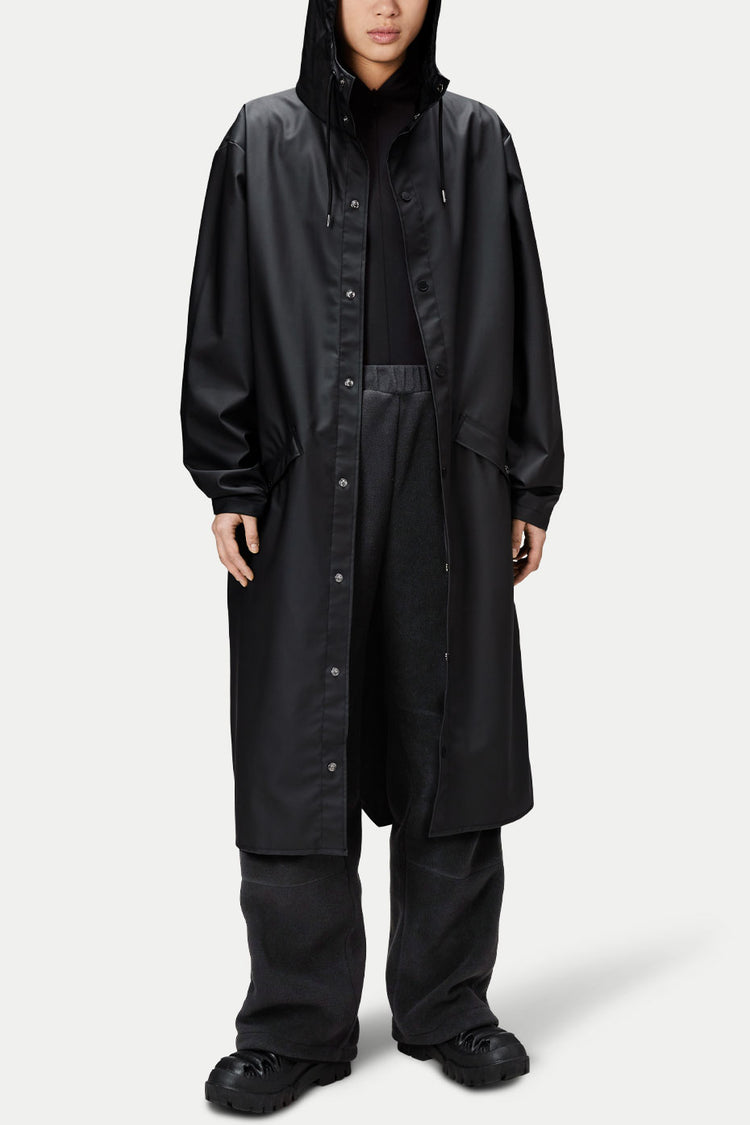 Rains Black Longer Jacket