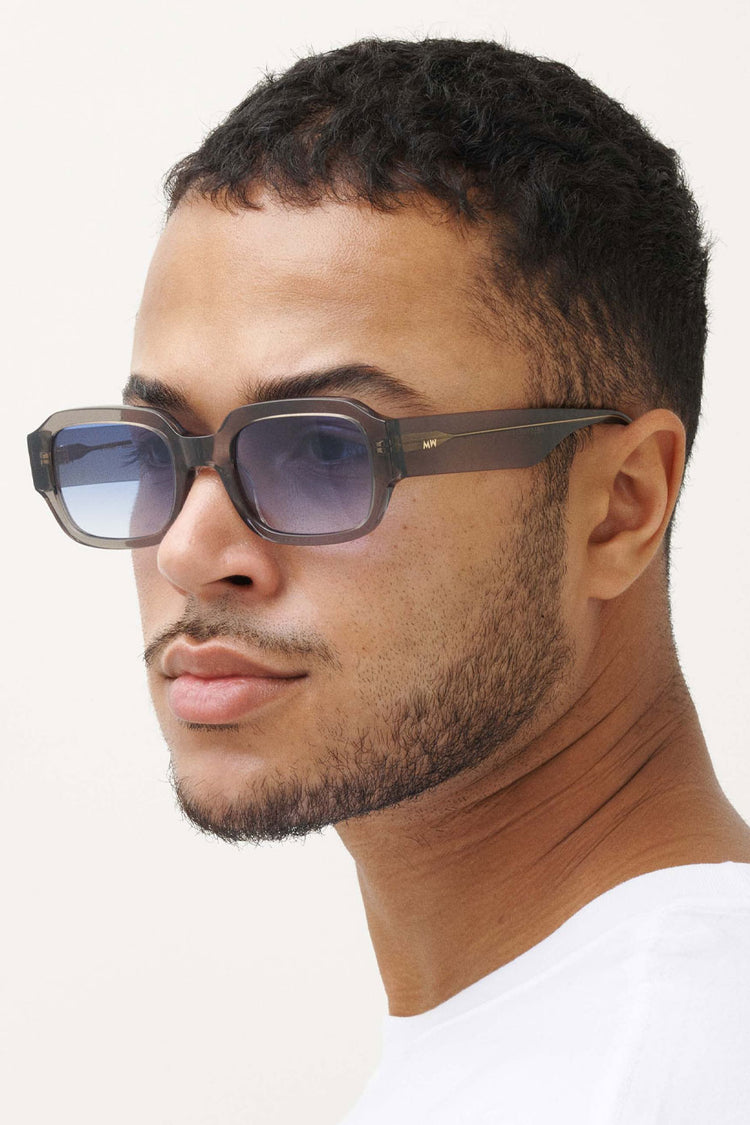 MESSYWEEKEND Grey Crystal Blue Downey Sunglasses