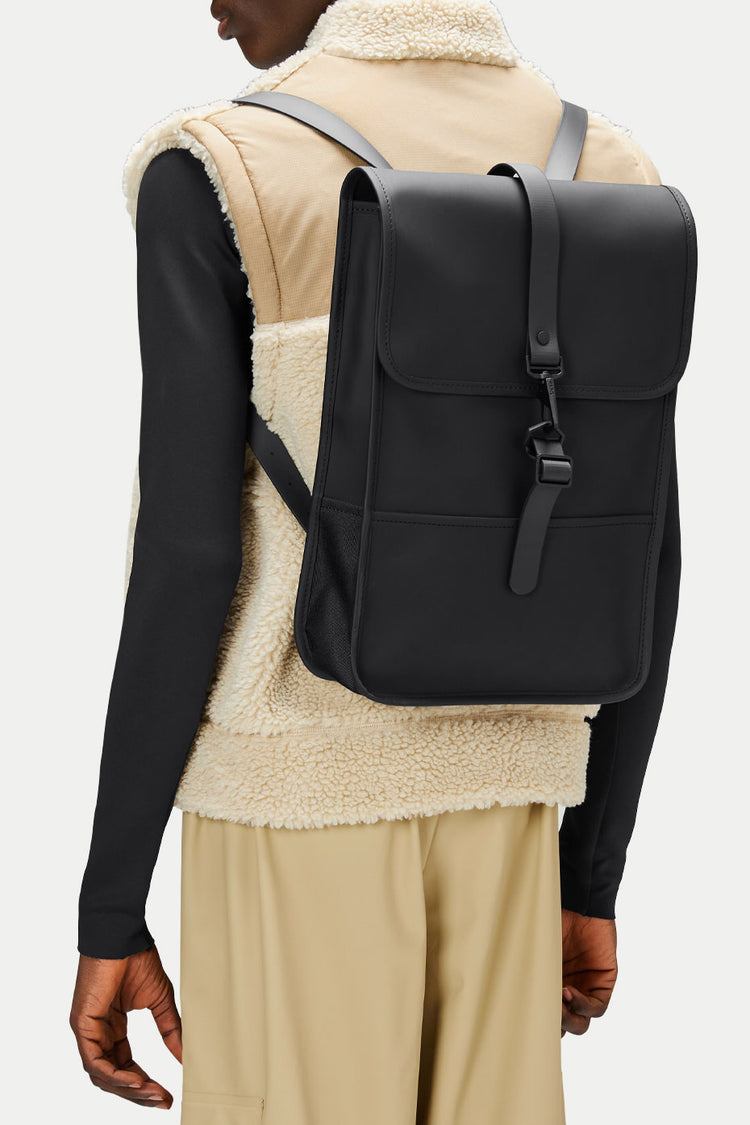 Rains Black Backpack Mini W3