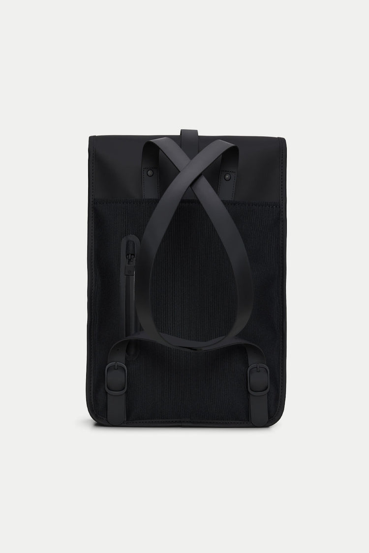 Rains Black Backpack Mini W3