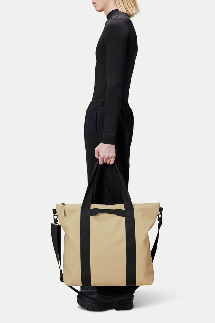 Rains Beige Tote Bag W3