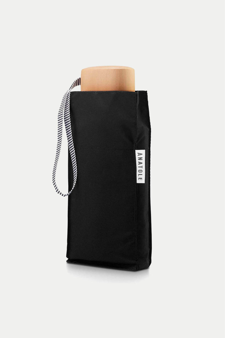 Anatole Black Jane Folding Compact Umbrella