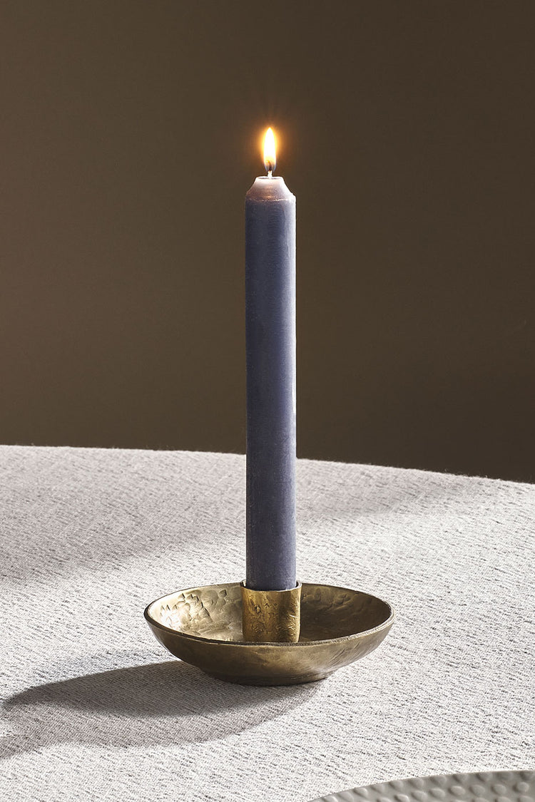 Nkuku Set of 2 Charcoal Rustic Soy Blend Dinner Candles