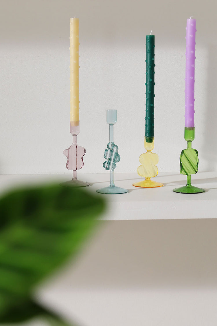 Klevering Yellow Puddle Candle Holder