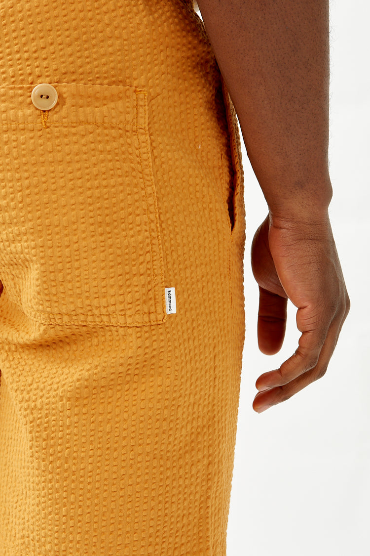 Edmmond Studios Mustard Seersucker Shorts
