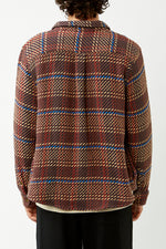 Brown Corded Plaid Shirt Jacket