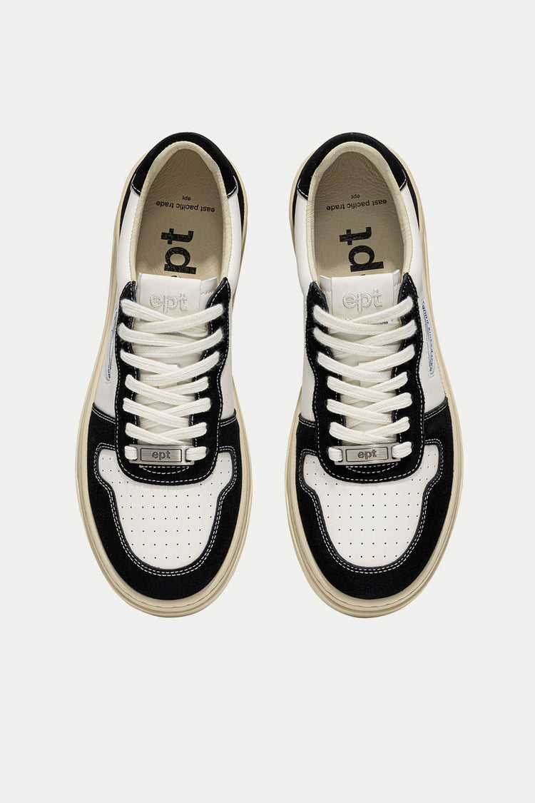 East Pacific Trade Black White Court Trainer Mens