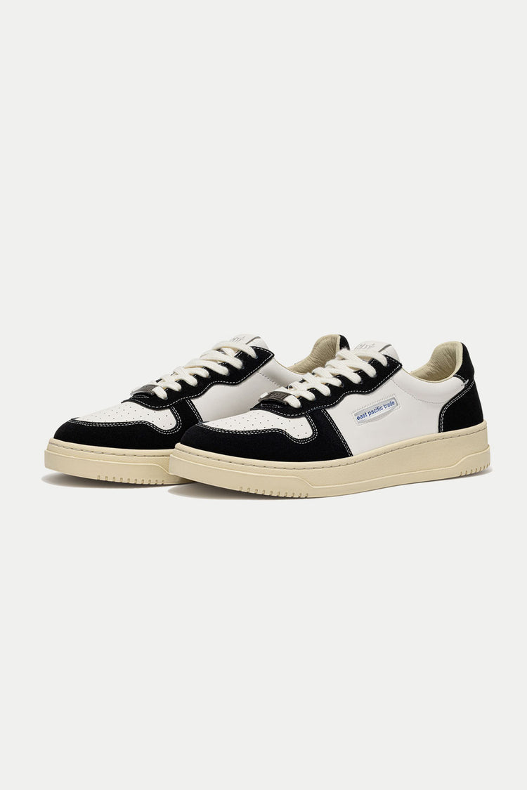 East Pacific Trade Black White Court Trainer Mens