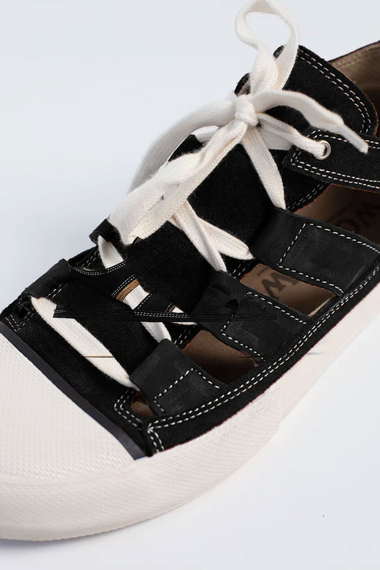 Wollow Black Open Trainer Mens