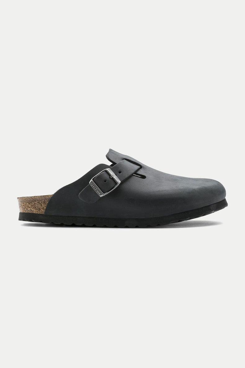 Birkenstock Black Boston Oiled Clogs