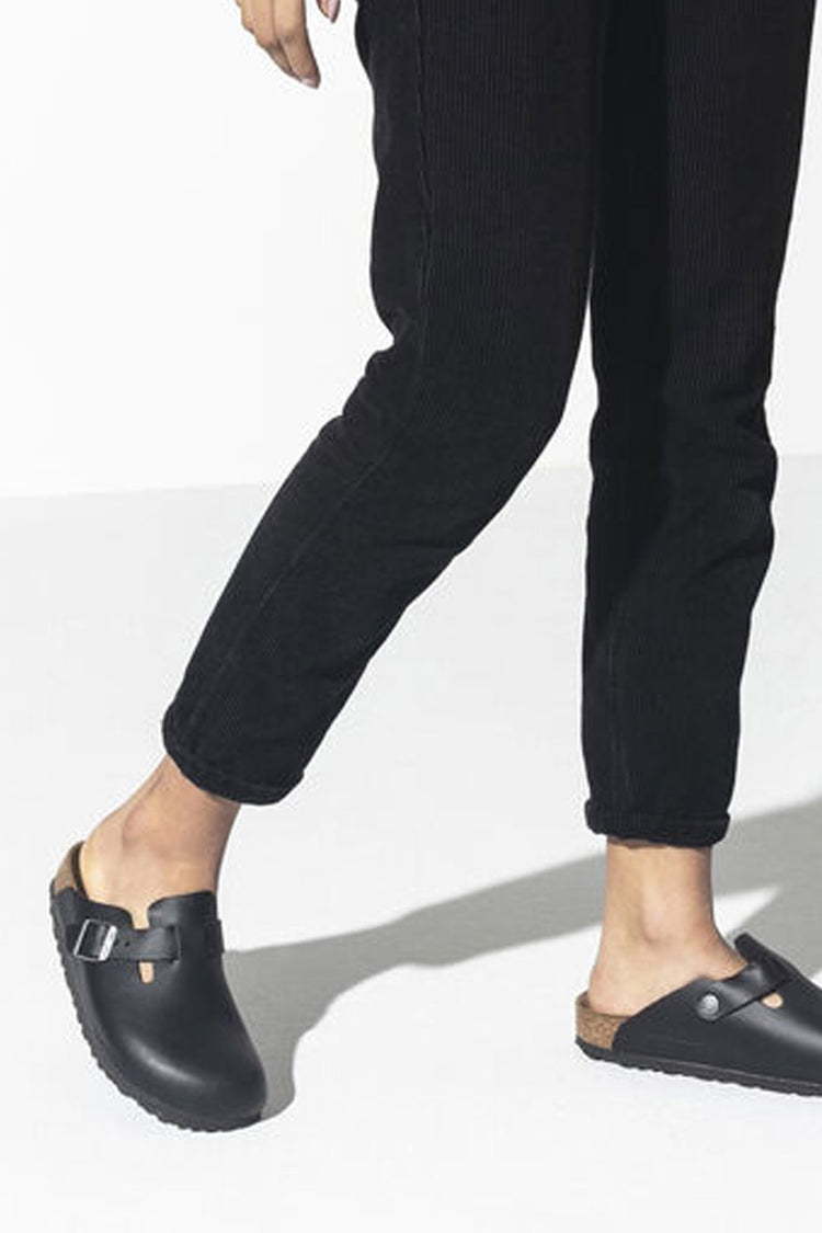 Birkenstock Black Boston Oiled Clogs
