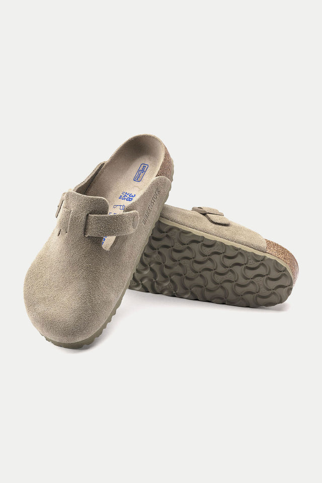 Birkenstock Faded Khaki Boston Clog Womens