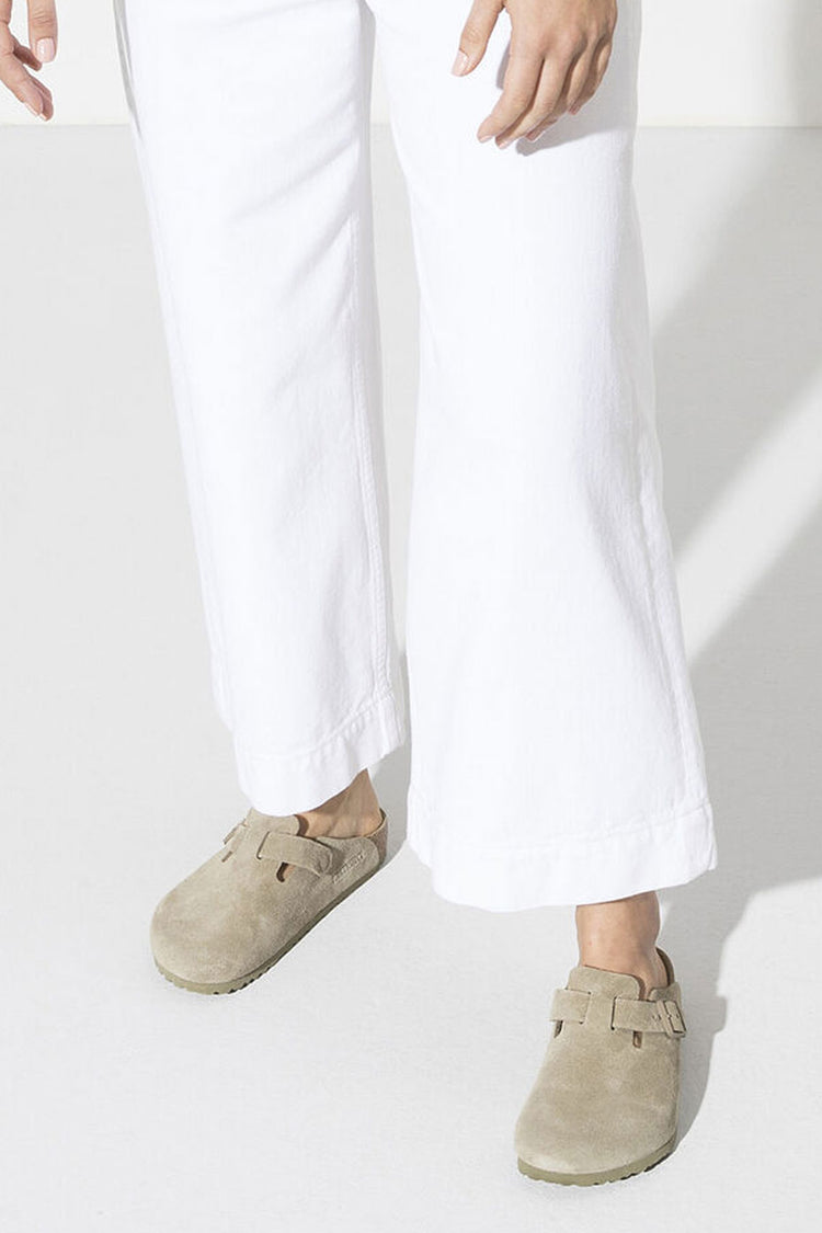 Birkenstock Faded Khaki Boston Clog Womens