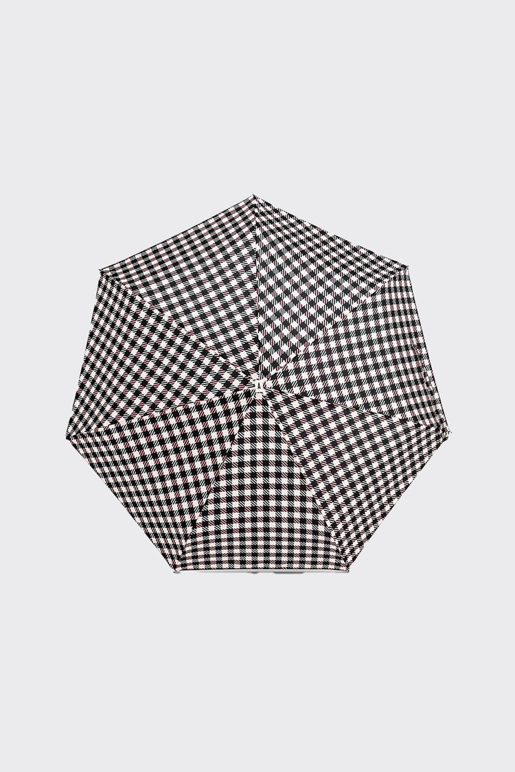 Anatole Black & Coral Pink Bloomsbury Gingham Umbrella