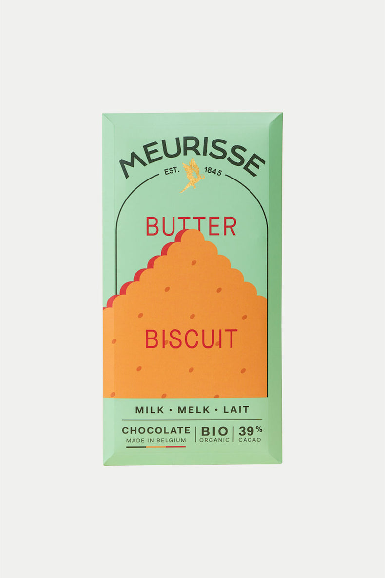 Meurisse Milk Chocolate With Butter Biscuits 100g