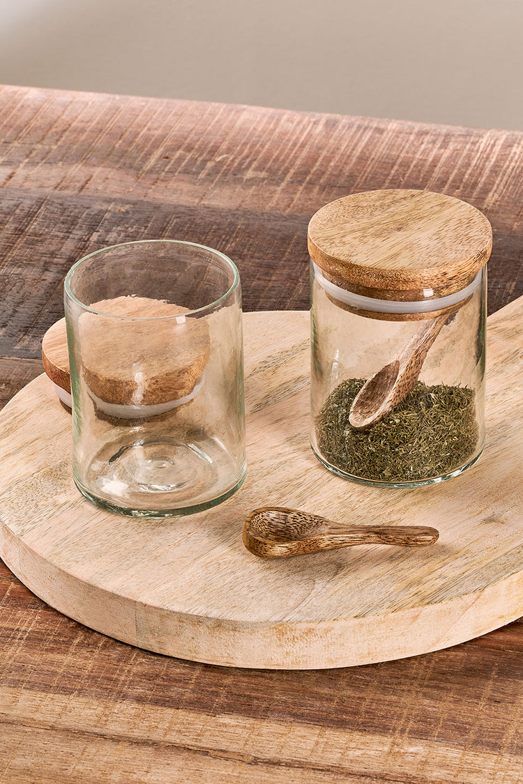 Nkuku Clear Izaan Spice Jar - Set of 3