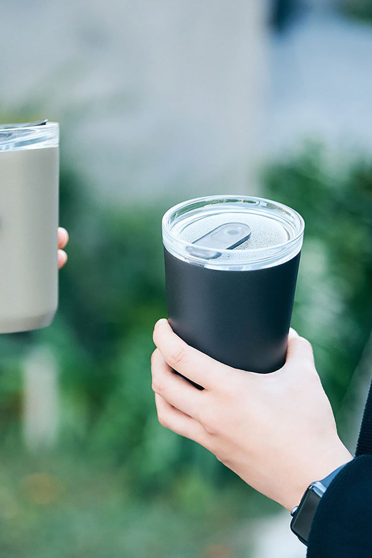 Kinto Black To Go Tumbler With Plug 360ml