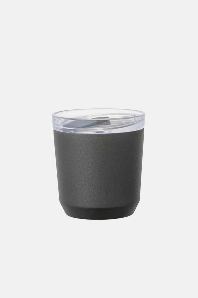 Kinto Black To Go Tumbler With Plug 240ml