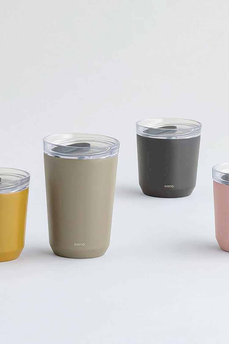 Kinto Black To Go Tumbler With Plug 240ml
