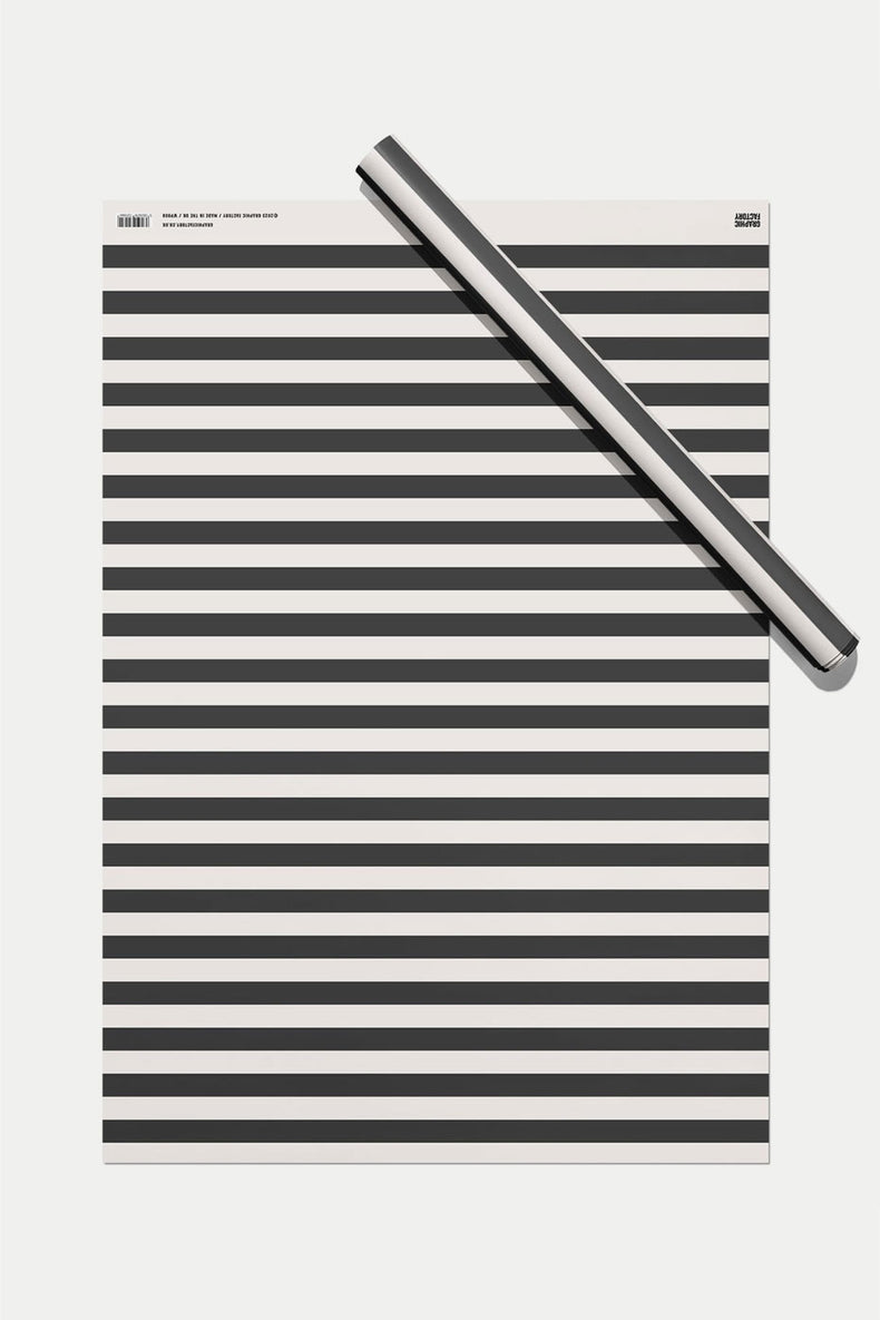 Graphic Factory Black Stripe Gift Wrap