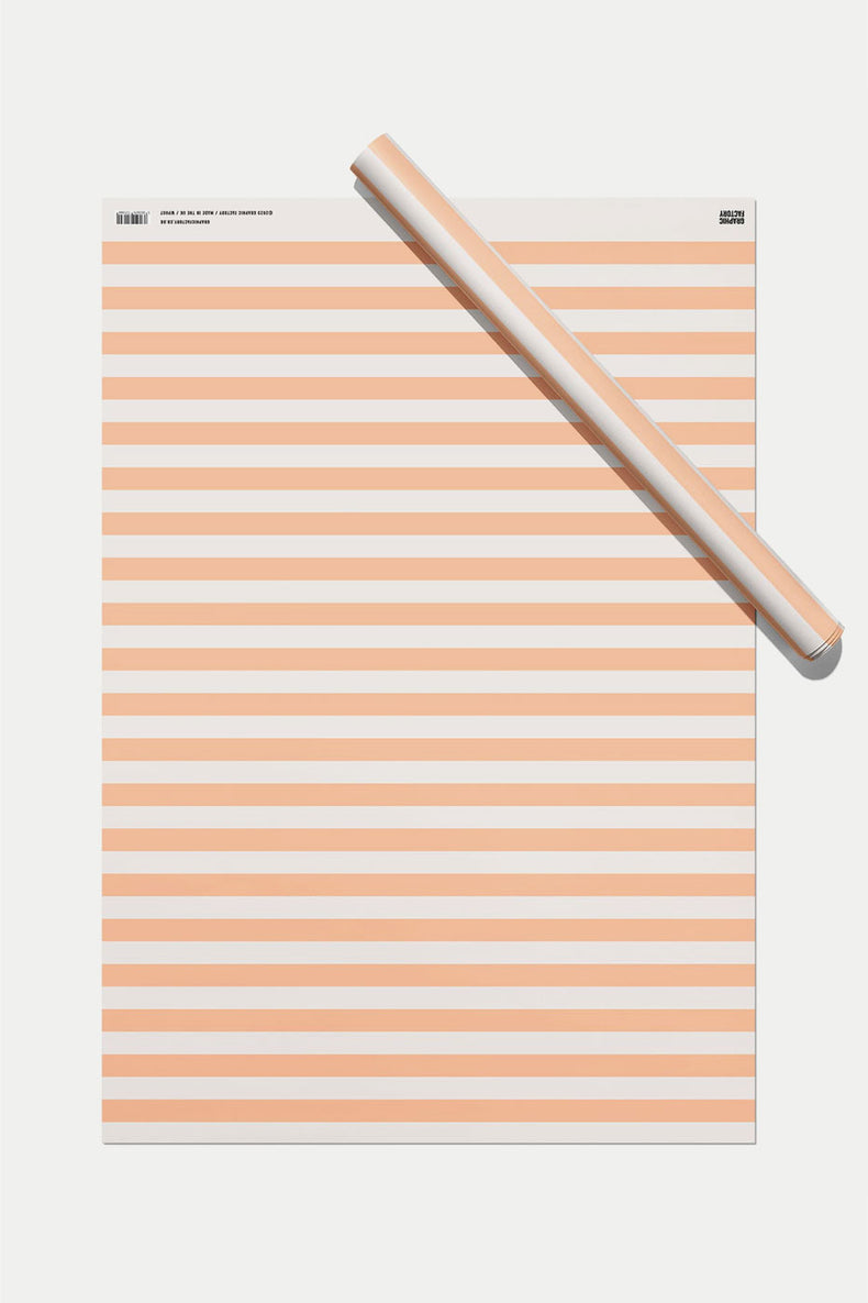 Graphic Factory Peach Stripe Gift Wrap