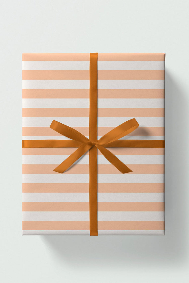 Graphic Factory Peach Stripe Gift Wrap