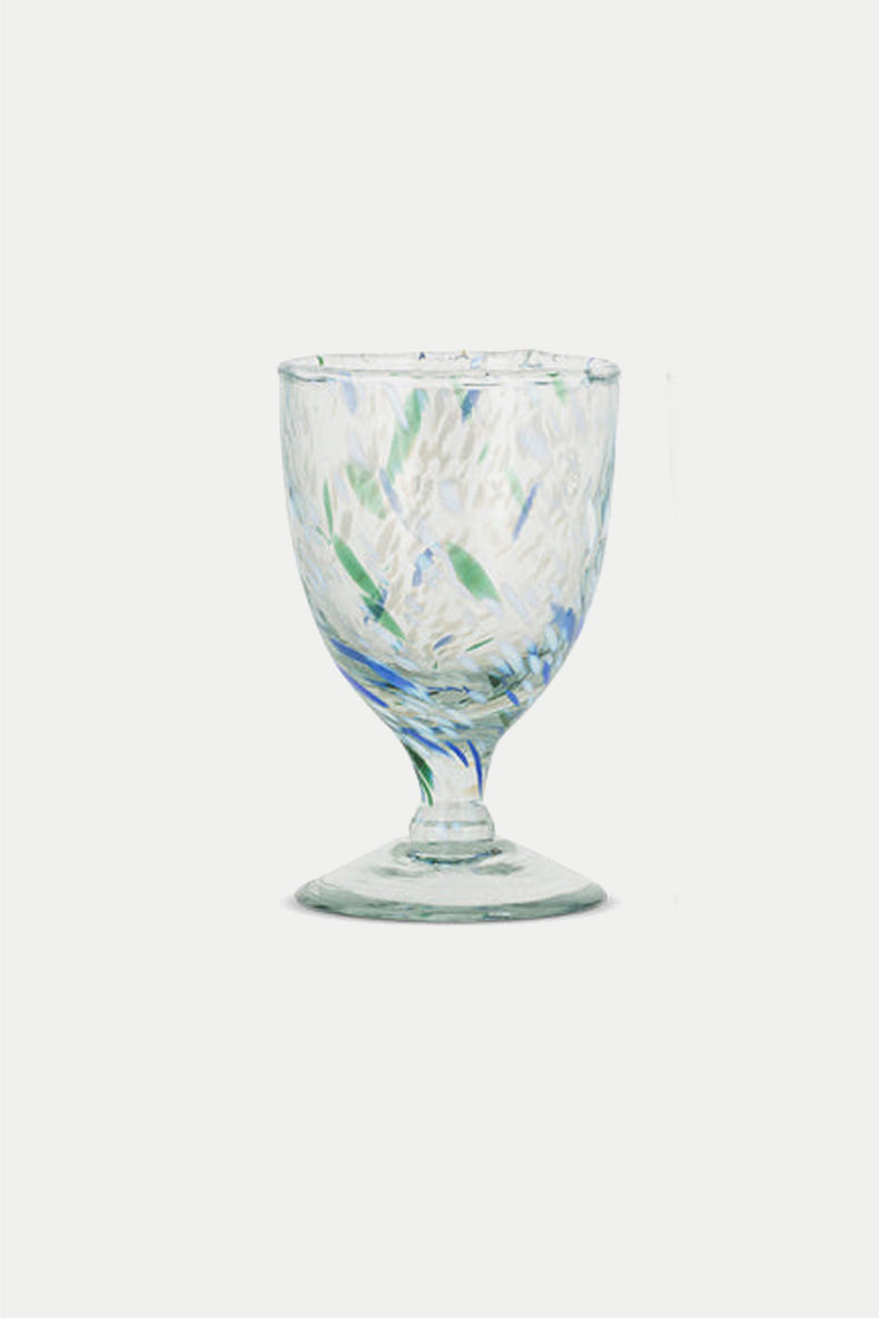 Nkuku Sea Blue Taja Wine Glass