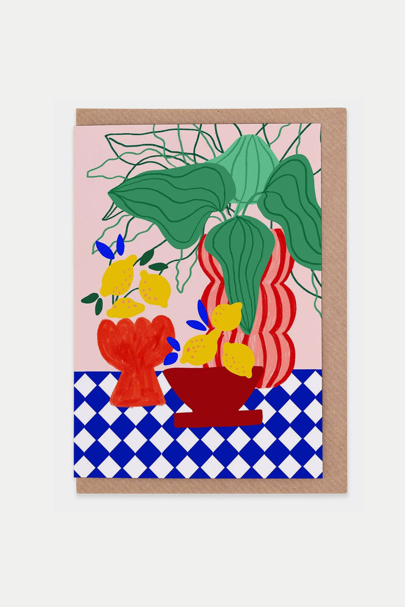 Evermade Blue Tiles & Lemons Card