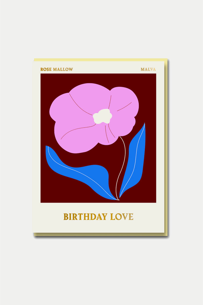 1973 Columbia Road - Rose Mallow - Birthday Love Card