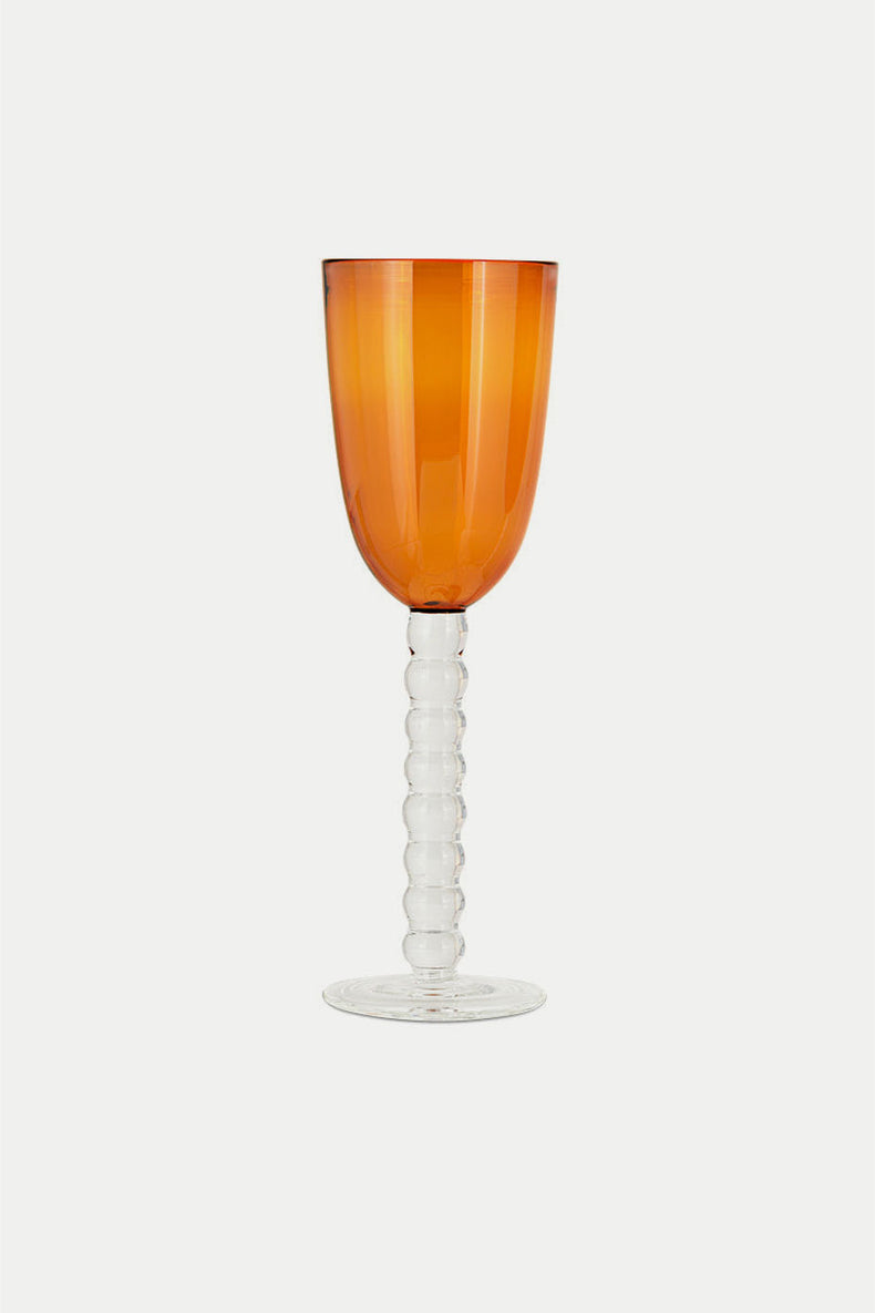 Nkuku Amber Thimma Wine Glass