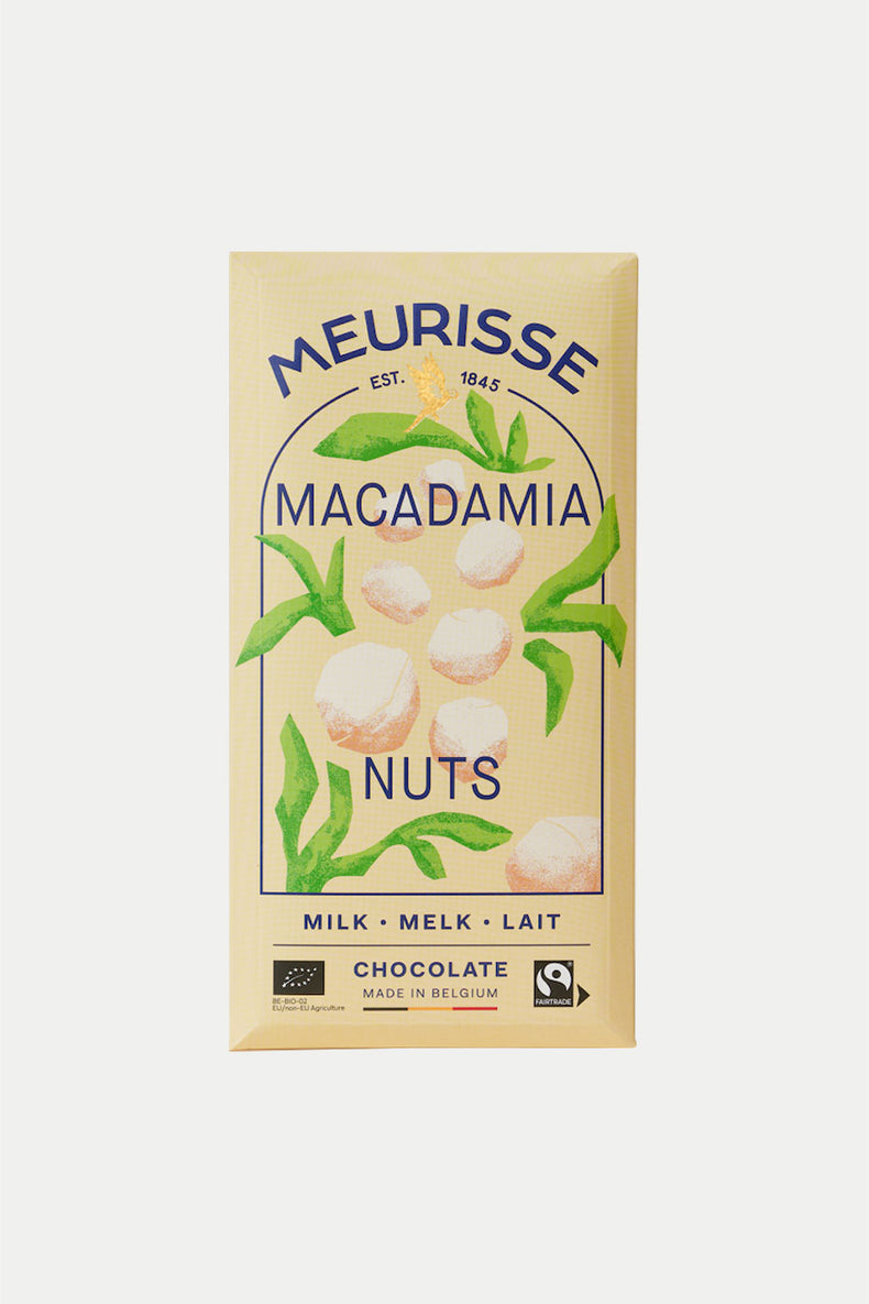 Meurisse Milk Chocolate With Macadamia Nuts 100g