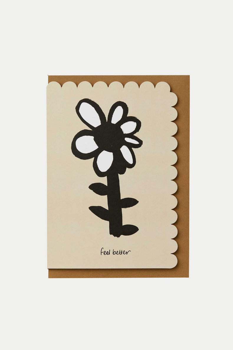 Kinshipped Daisy Flower Get Well Soon Card