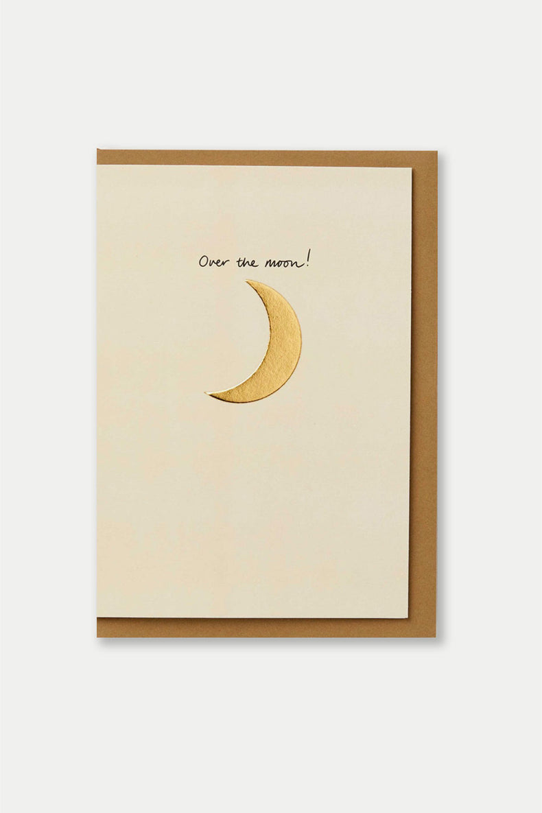 Kinshipped Over The Moon New Baby Card