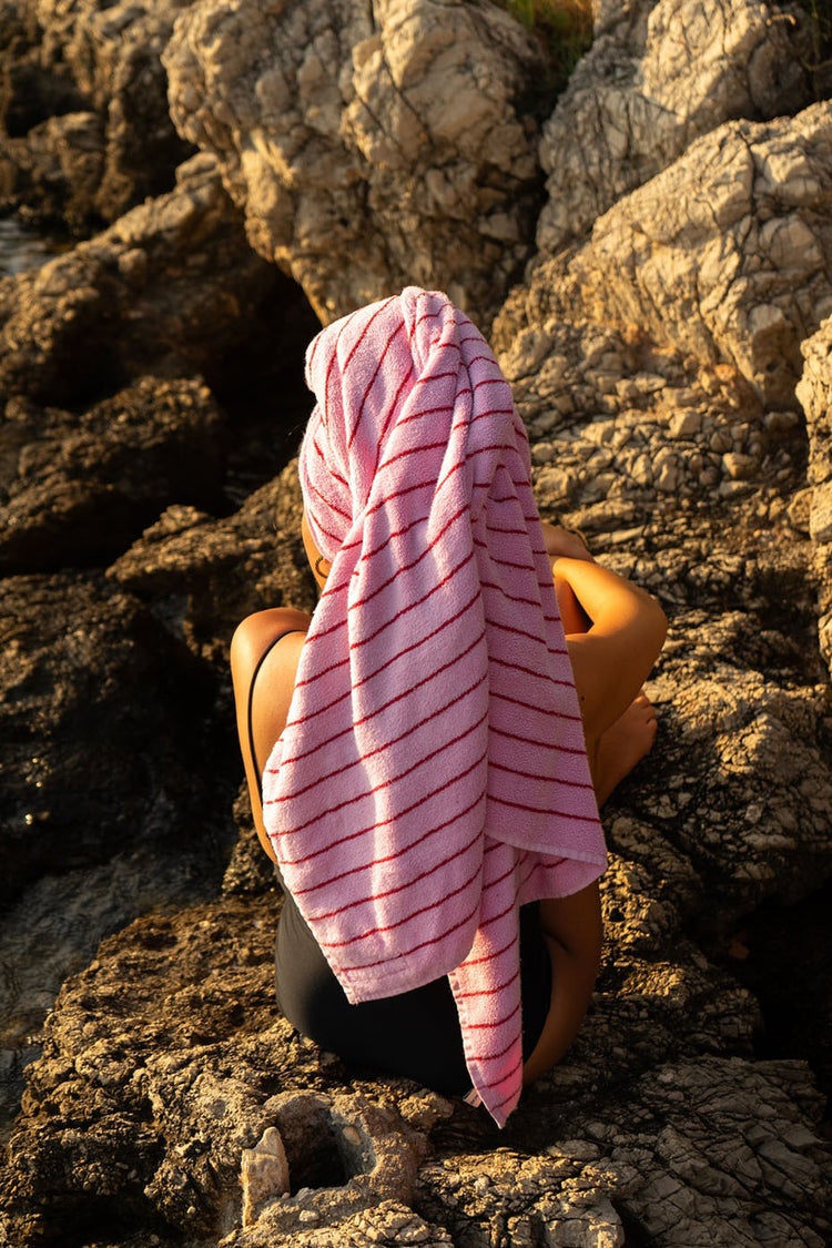 Bongusta Baby Pink & Ski Patrol Naram Bath Towel