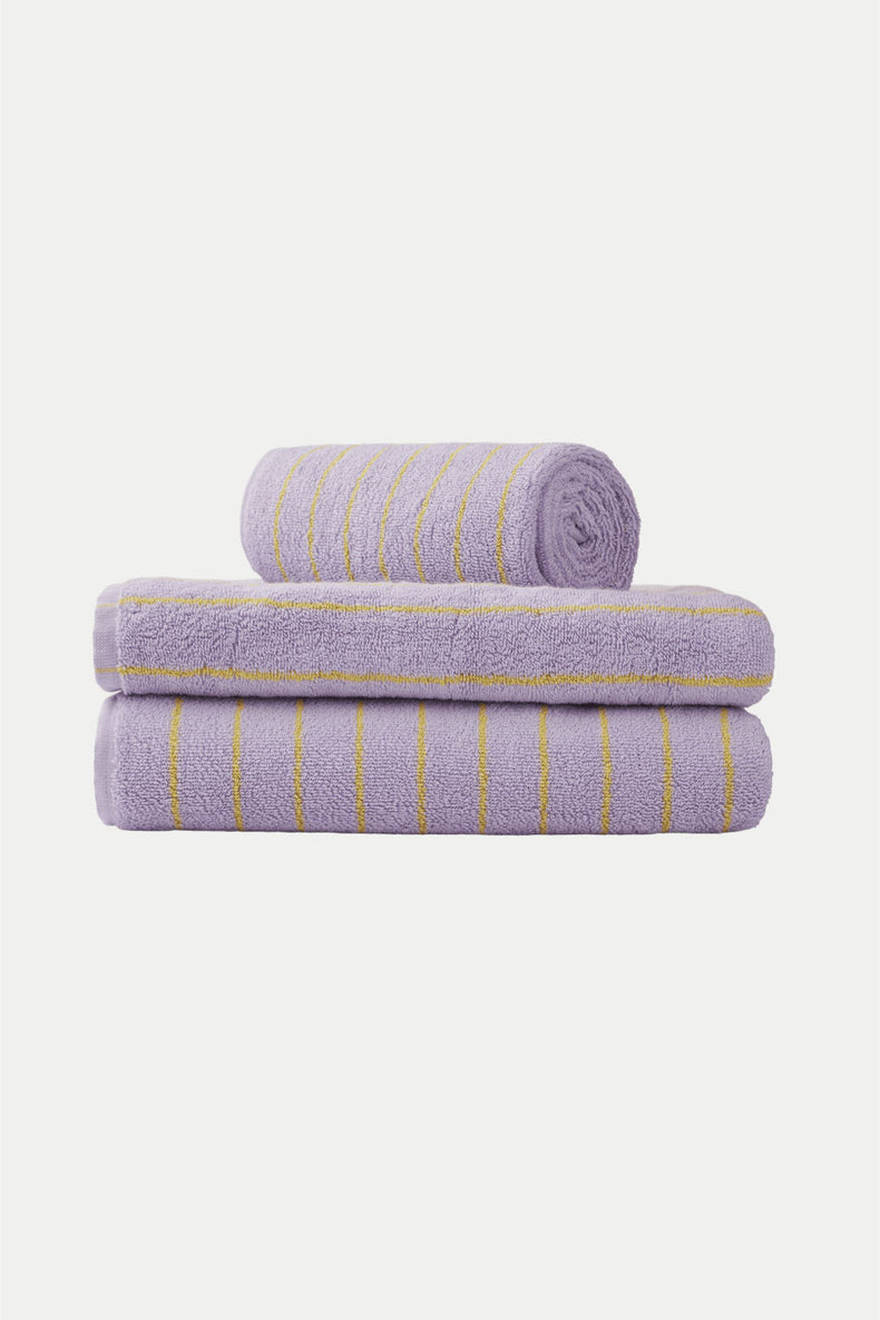 Bongusta Lilac & Neon Yellow Naram Bath Towel