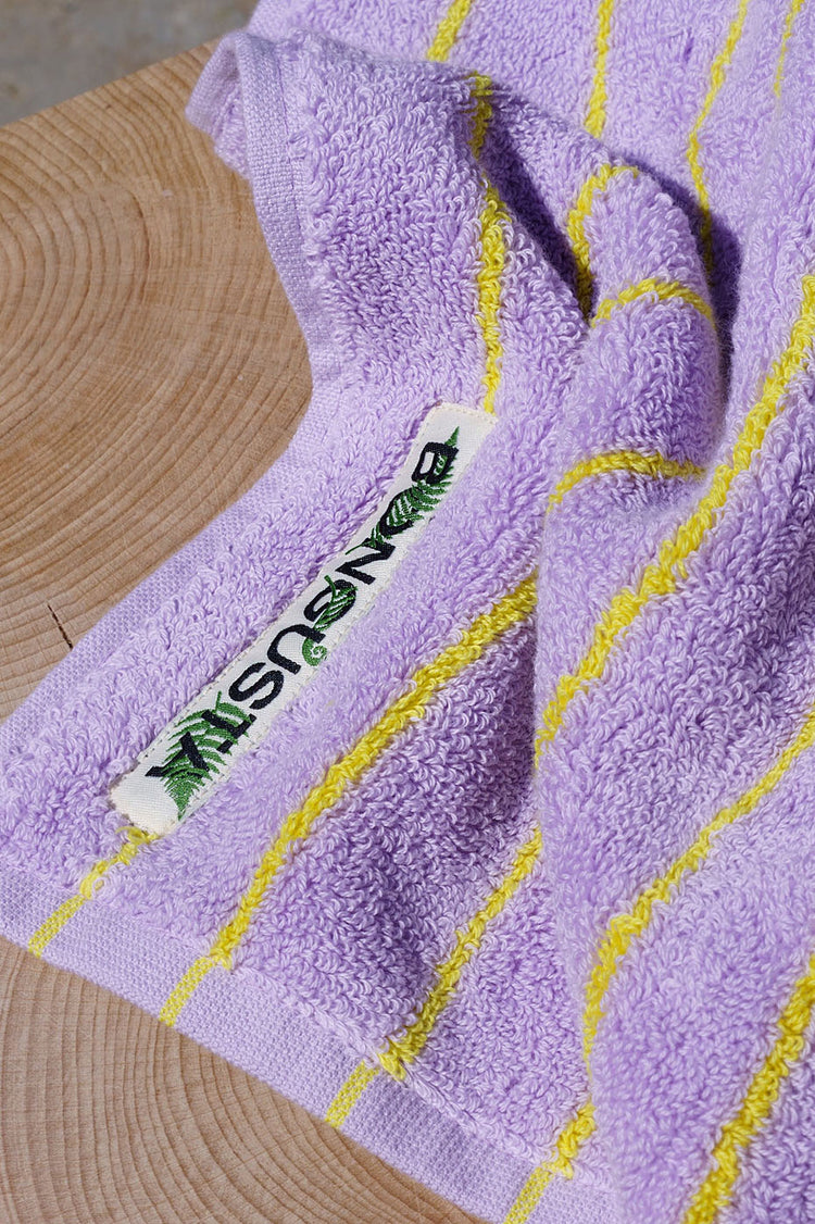 Bongusta Lilac & Neon Yellow Naram Bath Towel