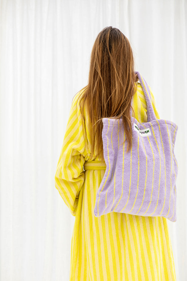 Bongusta Lilac & Neon Yellow Naram Totebag