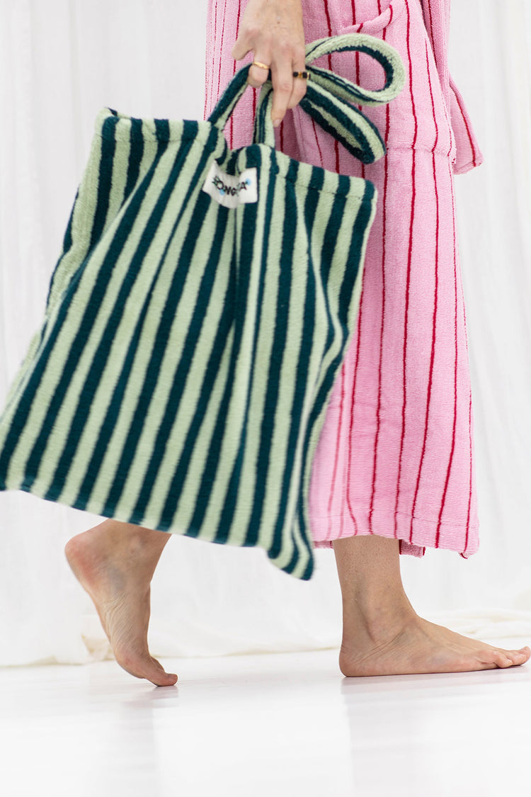 Bongusta Sea Foam & Deep Teal Naram Totebag