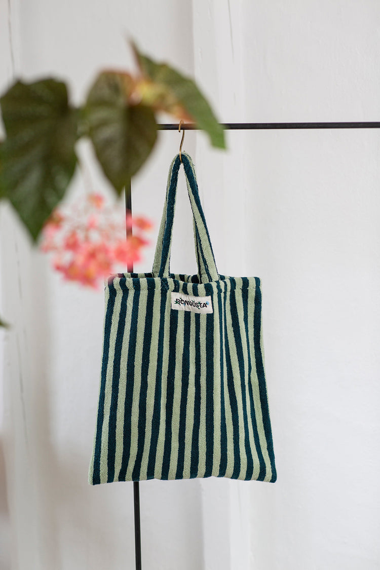 Bongusta Sea Foam & Deep Teal Naram Totebag