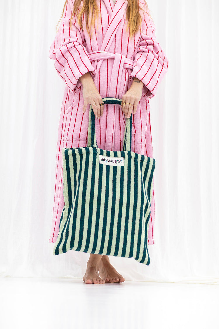 Bongusta Sea Foam & Deep Teal Naram Totebag