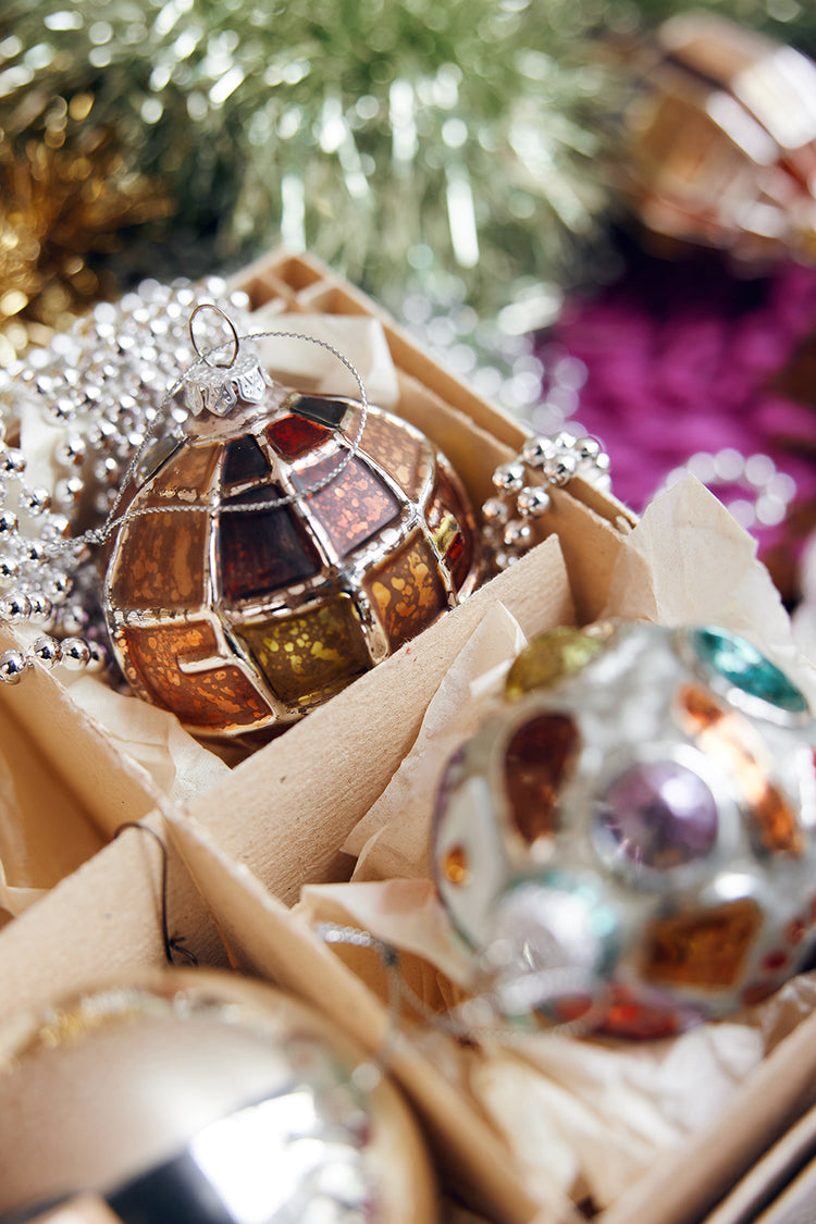 HKliving Multi Round Brutalist Christmas Ornament