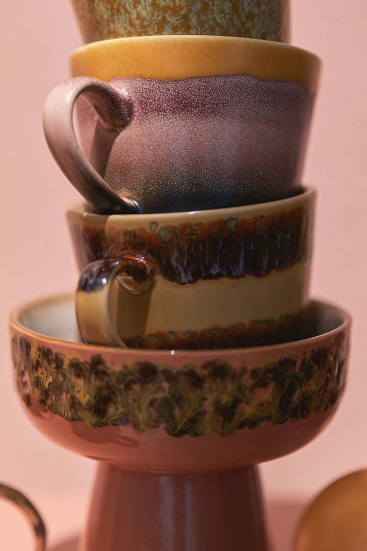 HKliving Cliffs 70s Ceramics Cappuccino Mug