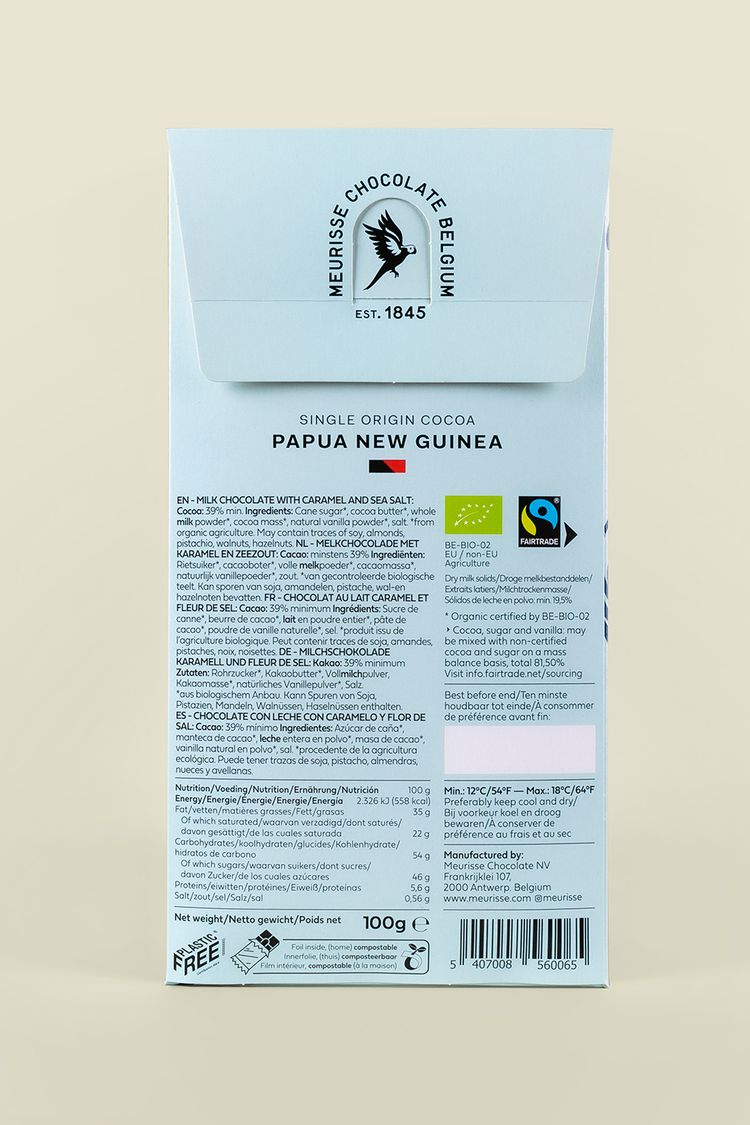 Meurisse Milk Chocolate With Caramel & Sea Salt 100g